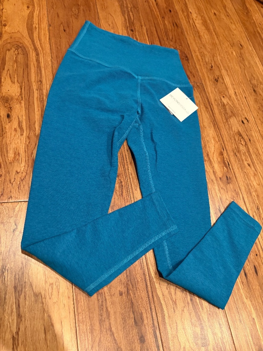 Beyond yoga brand new high rise leggings blue size small space dye fabric